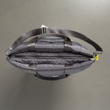 padded tote bag medium + strap basic woven slim - taupe - VIVI MARI