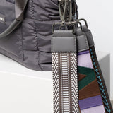 padded tote bag medium + strap basic woven slim - taupe - VIVI MARI