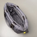 padded tote bag medium + strap basic woven slim - taupe - VIVI MARI