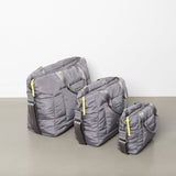 padded tote bag medium + strap basic woven slim - taupe - VIVI MARI