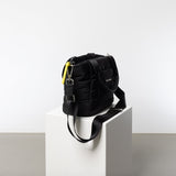 padded tote bag small + strap basic woven slim - black - VIVI MARI