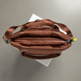 padded tote bag small + strap basic woven slim - tan - VIVI MARI