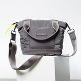 padded tote bag small + strap basic woven slim - taupe - VIVI MARI