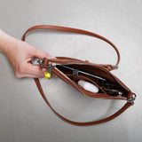 pouch + strap basic classic thin - tan - VIVI MARI