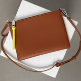 pouch + strap basic classic thin - tan - VIVI MARI
