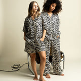 Pyjama Pants - leo splashes black/sand - VIVI MARI