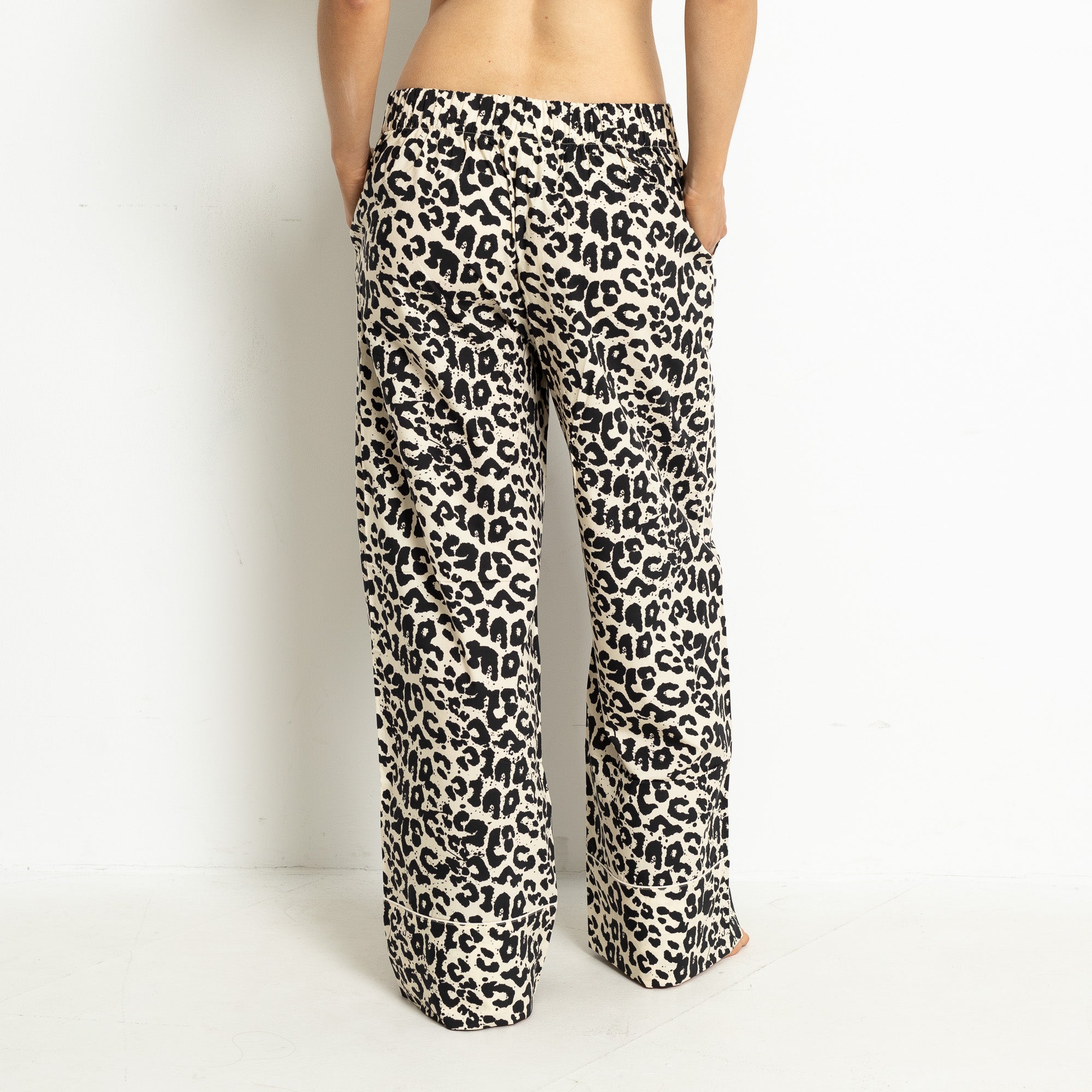 Pyjama Pants - leo splashes black/sand - VIVI MARI