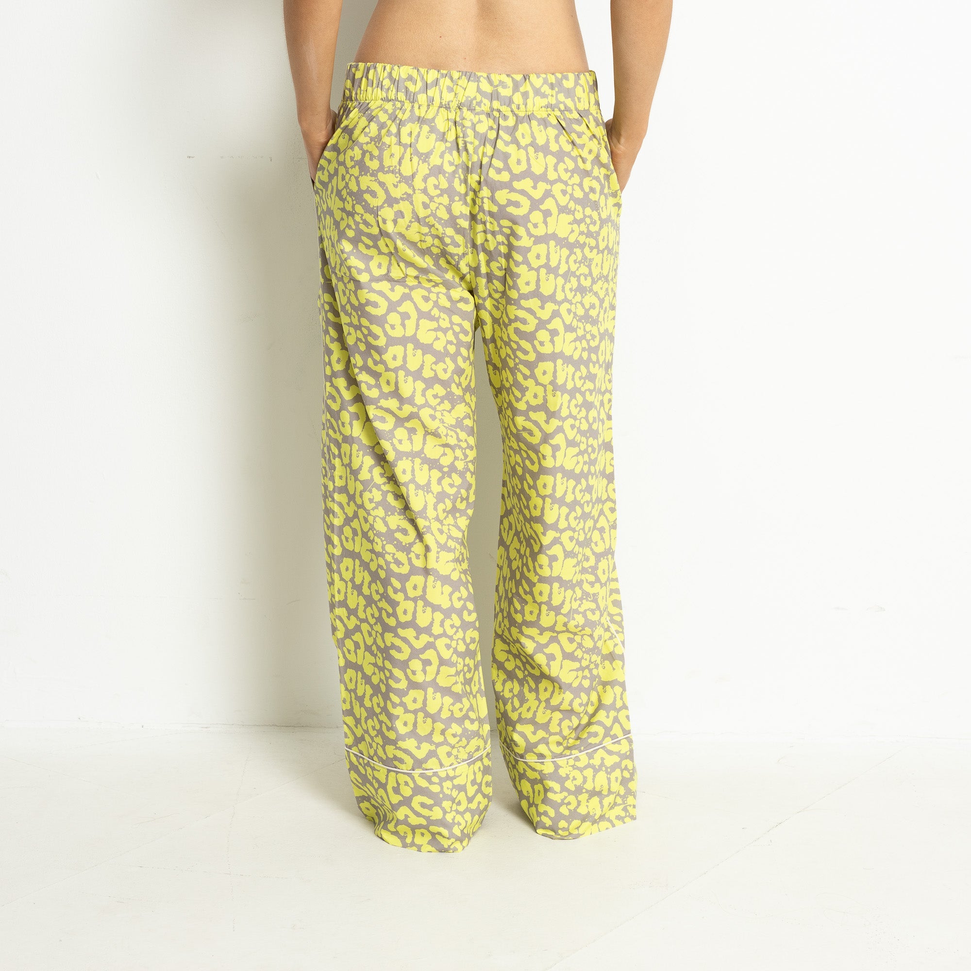 Pyjama Pants - leo splashes yellow/grey - VIVI MARI