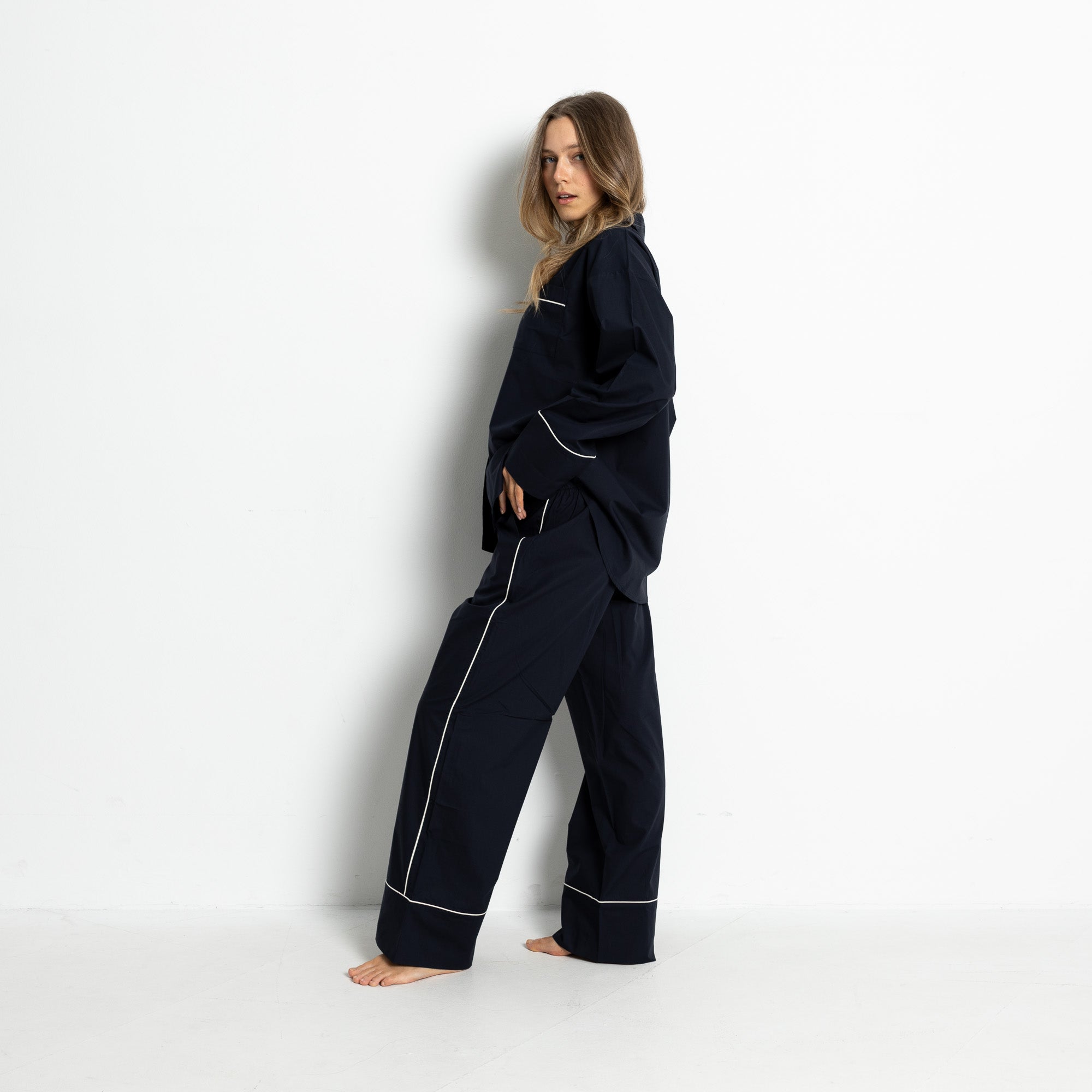 Pyjama Pants - solid navy - VIVI MARI