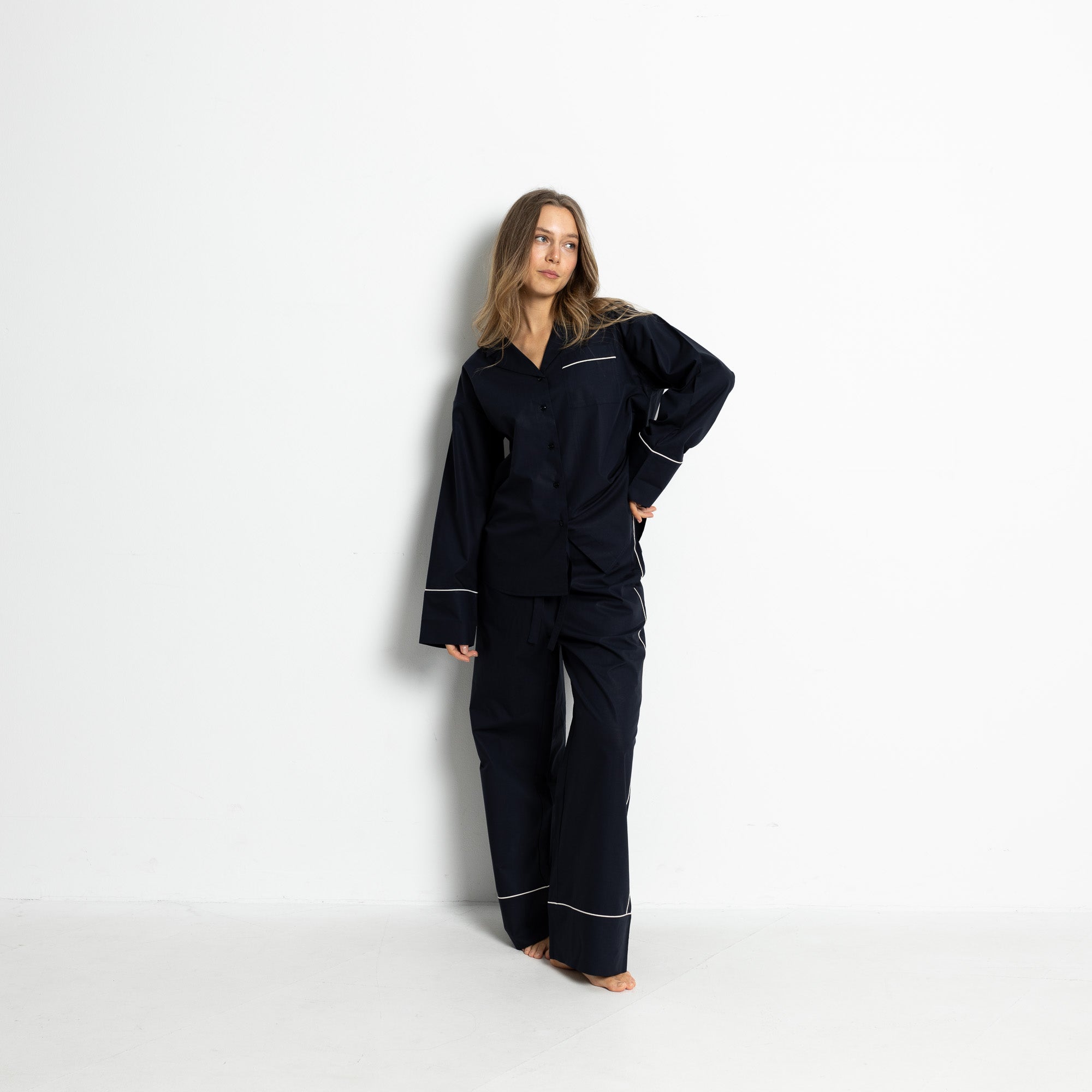 Pyjama Pants - solid navy - VIVI MARI