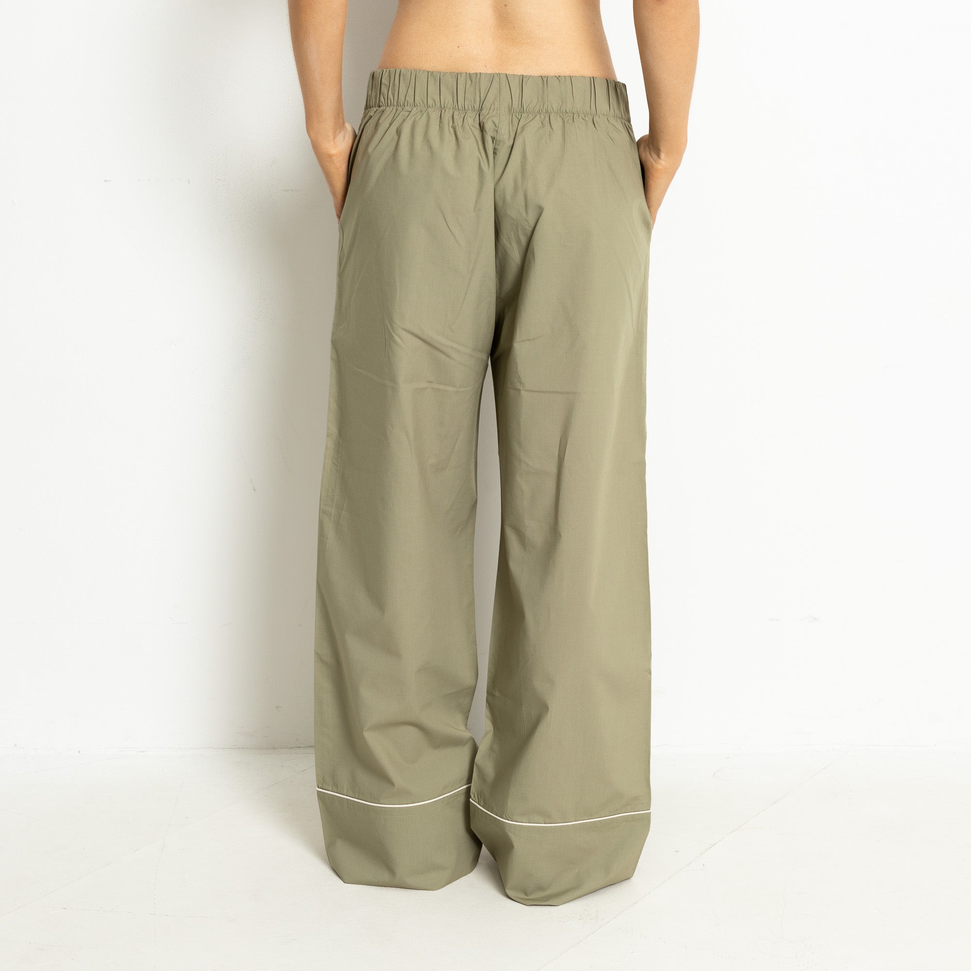 Pyjama Pants - solid pale olive - VIVI MARI