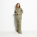 Pyjama Pants - solid pale olive - VIVI MARI