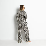 Pyjama Set (Pants + Shirt long sleeve) - leo splashes black/sand - VIVI MARI