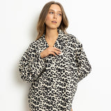Pyjama Shirt long sleeve - leo splashes black/sand - VIVI MARI