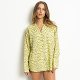 Pyjama Shirt long sleeve - leo splashes yellow/grey - VIVI MARI
