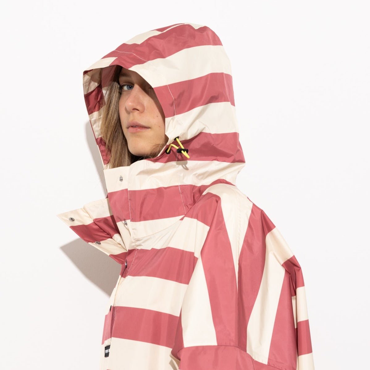 Raincoat bold stripes - blush/sand - VIVI MARI