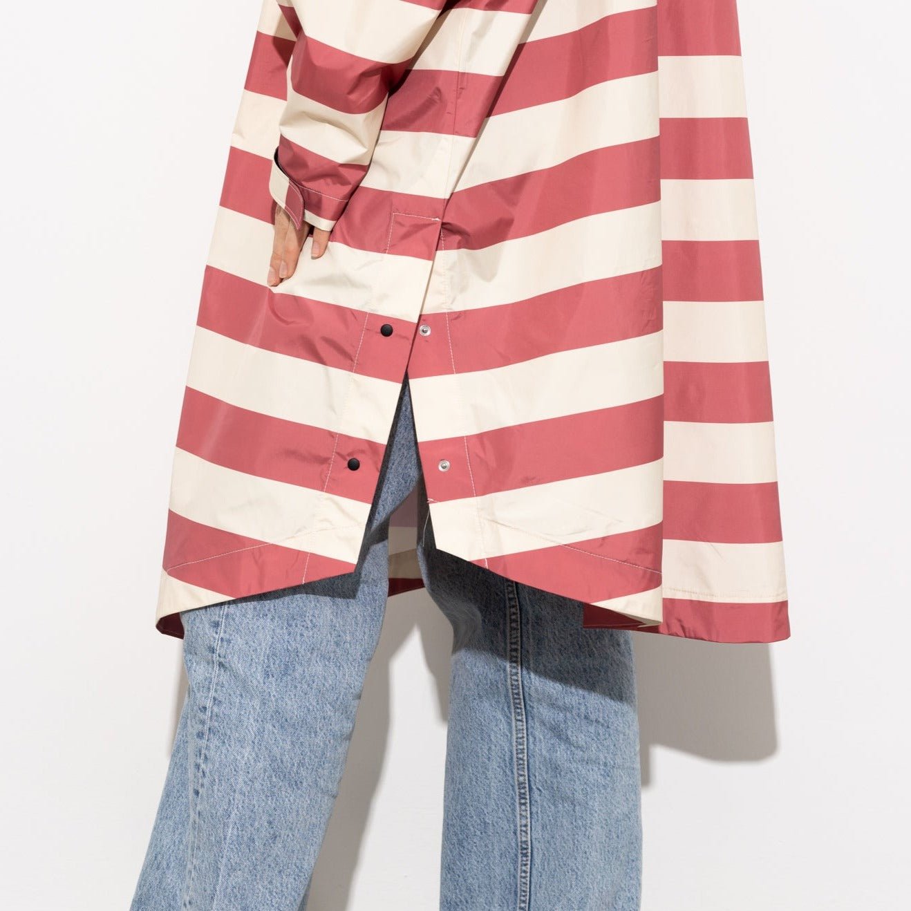 Raincoat bold stripes - blush/sand - VIVI MARI