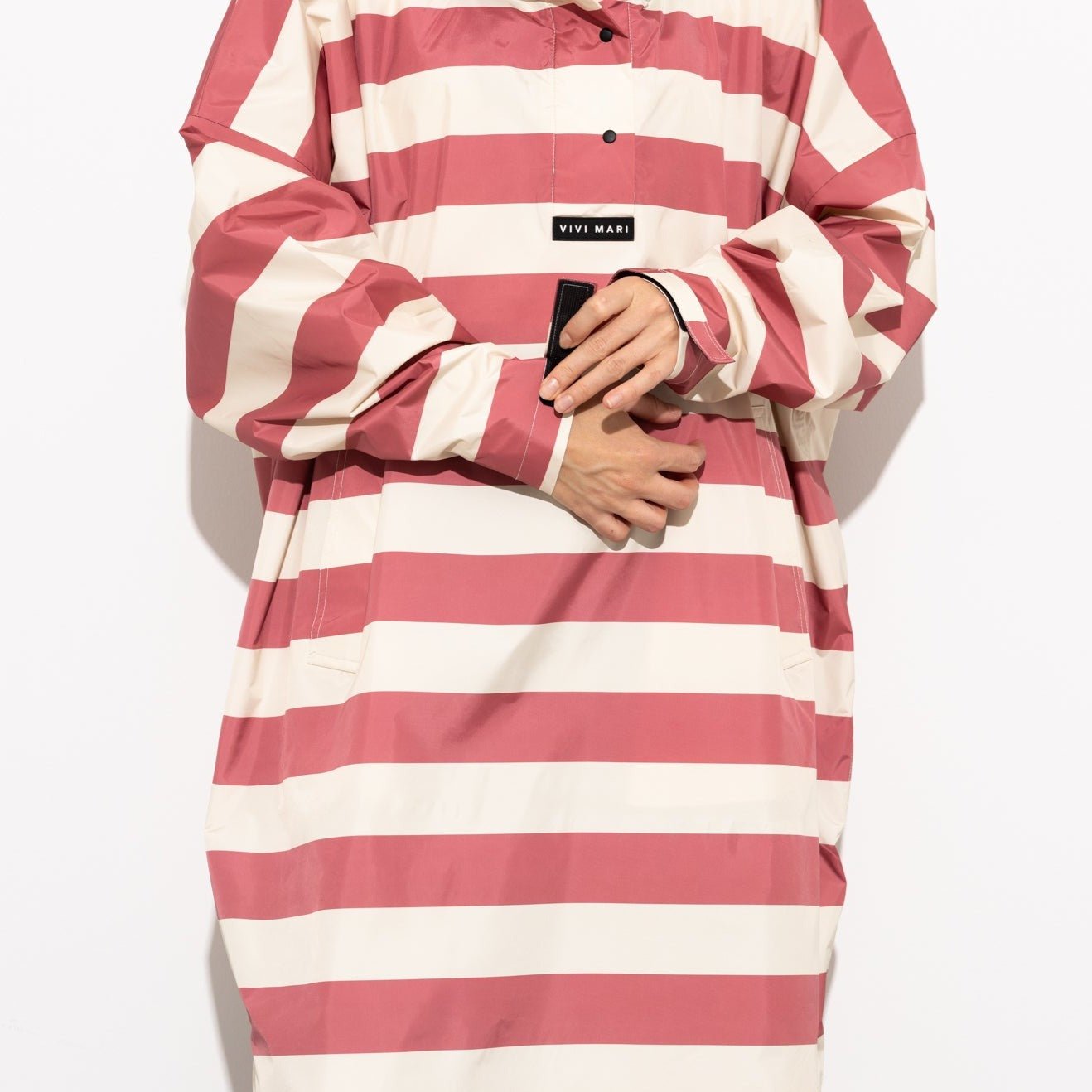 Raincoat bold stripes - blush/sand - VIVI MARI