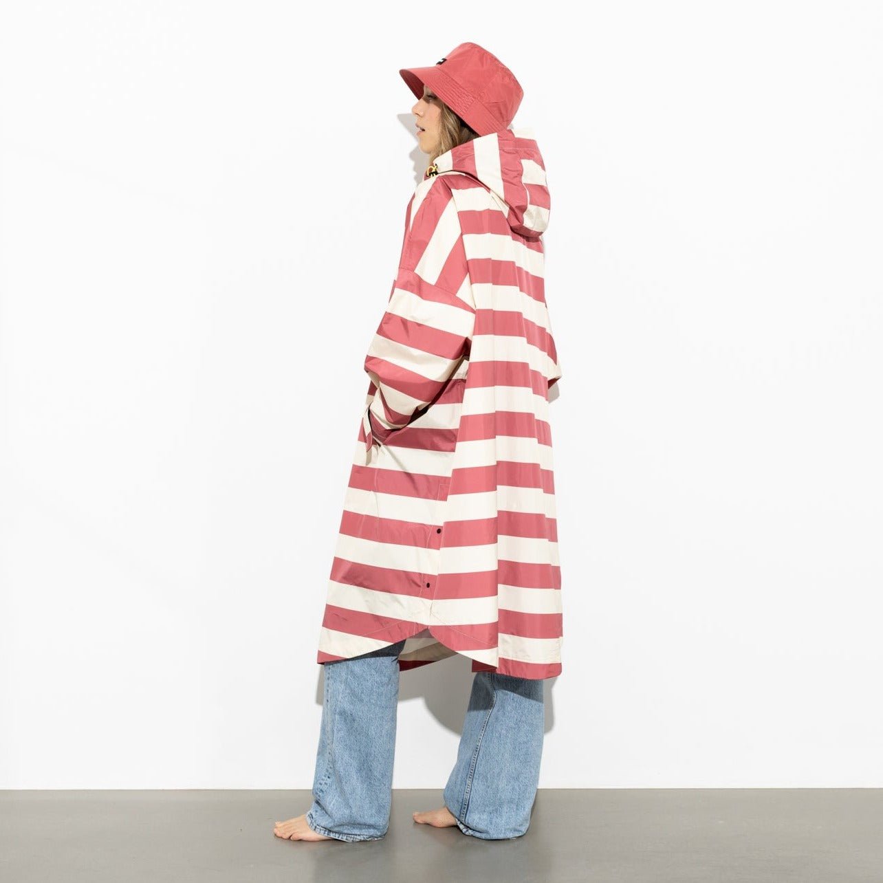 Raincoat bold stripes - blush/sand - VIVI MARI