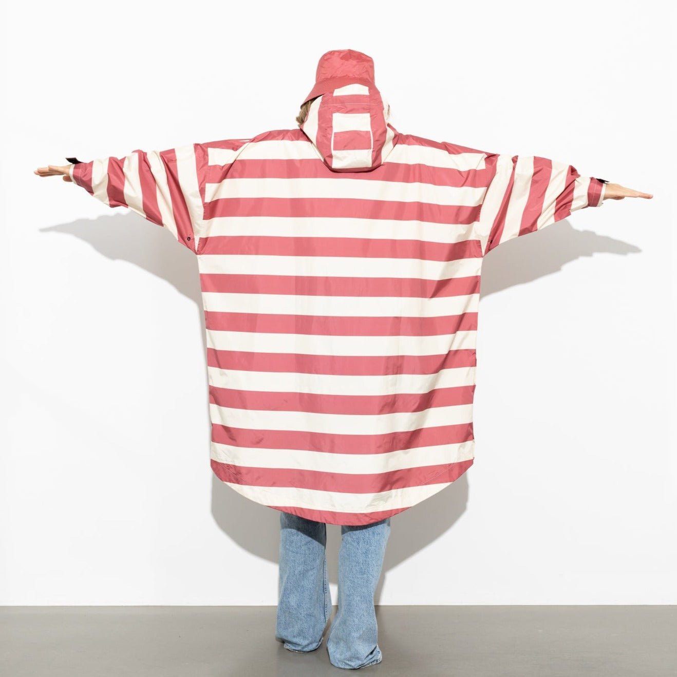 Raincoat bold stripes - blush/sand - VIVI MARI