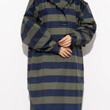 Raincoat bold stripes - navy/olive - VIVI MARI