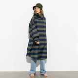 Raincoat bold stripes - navy/olive - VIVI MARI