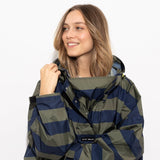 Raincoat bold stripes - navy/olive - VIVI MARI