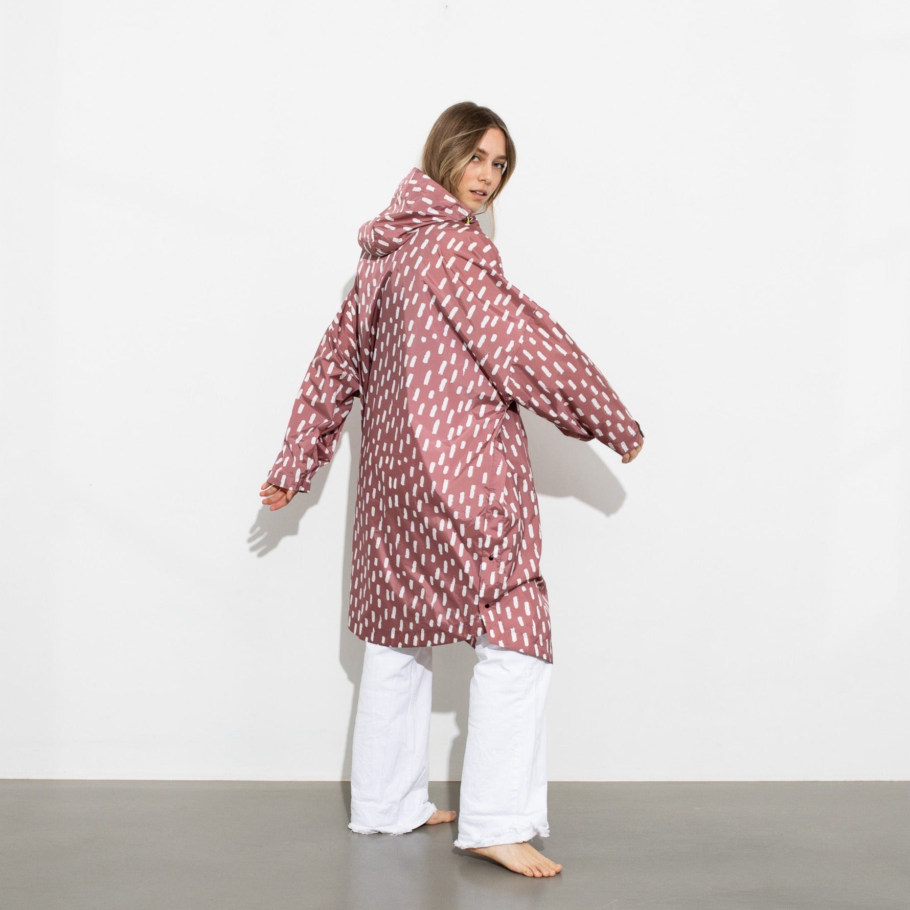 Raincoat drops mauve/white - VIVI MARI