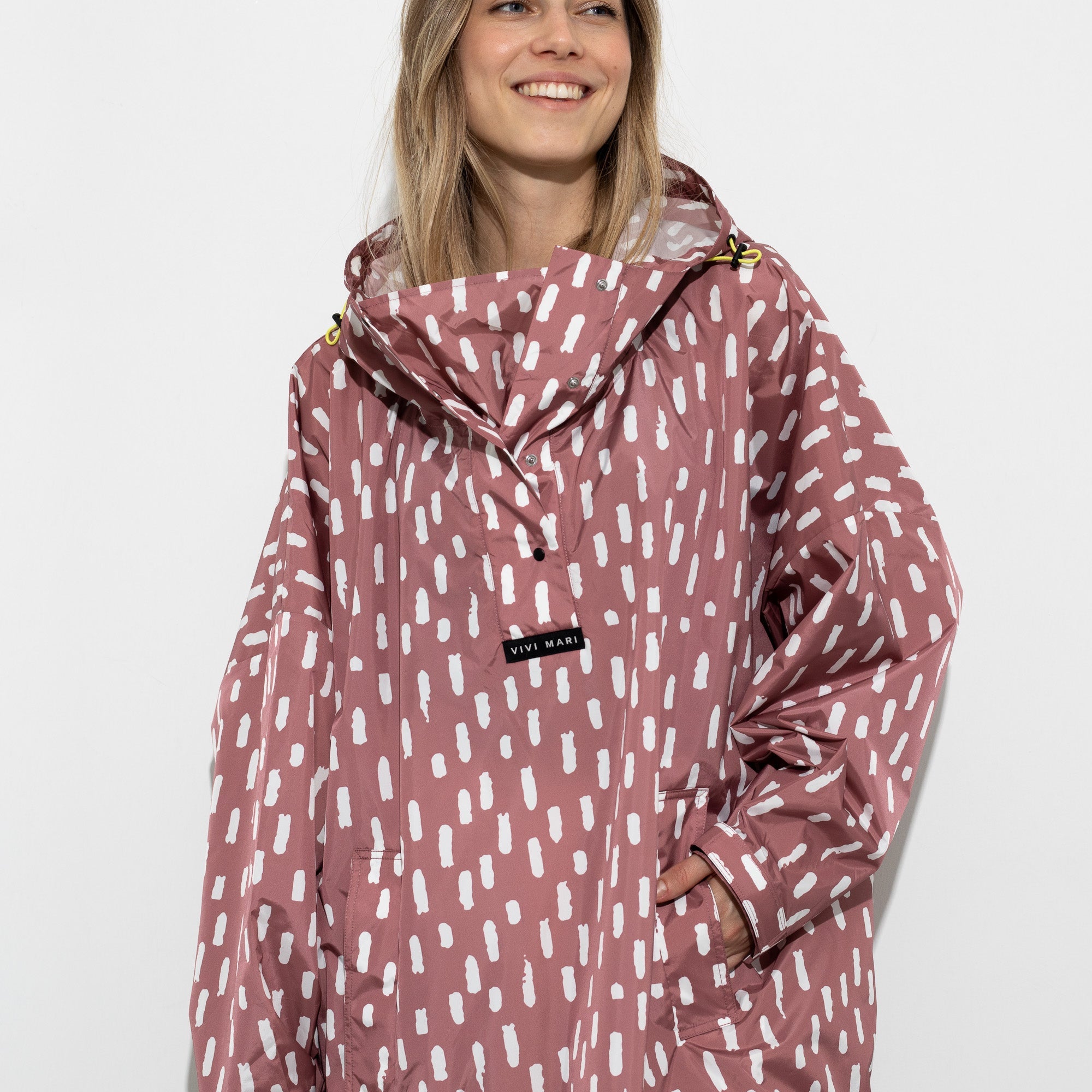 Raincoat drops mauve/white - VIVI MARI