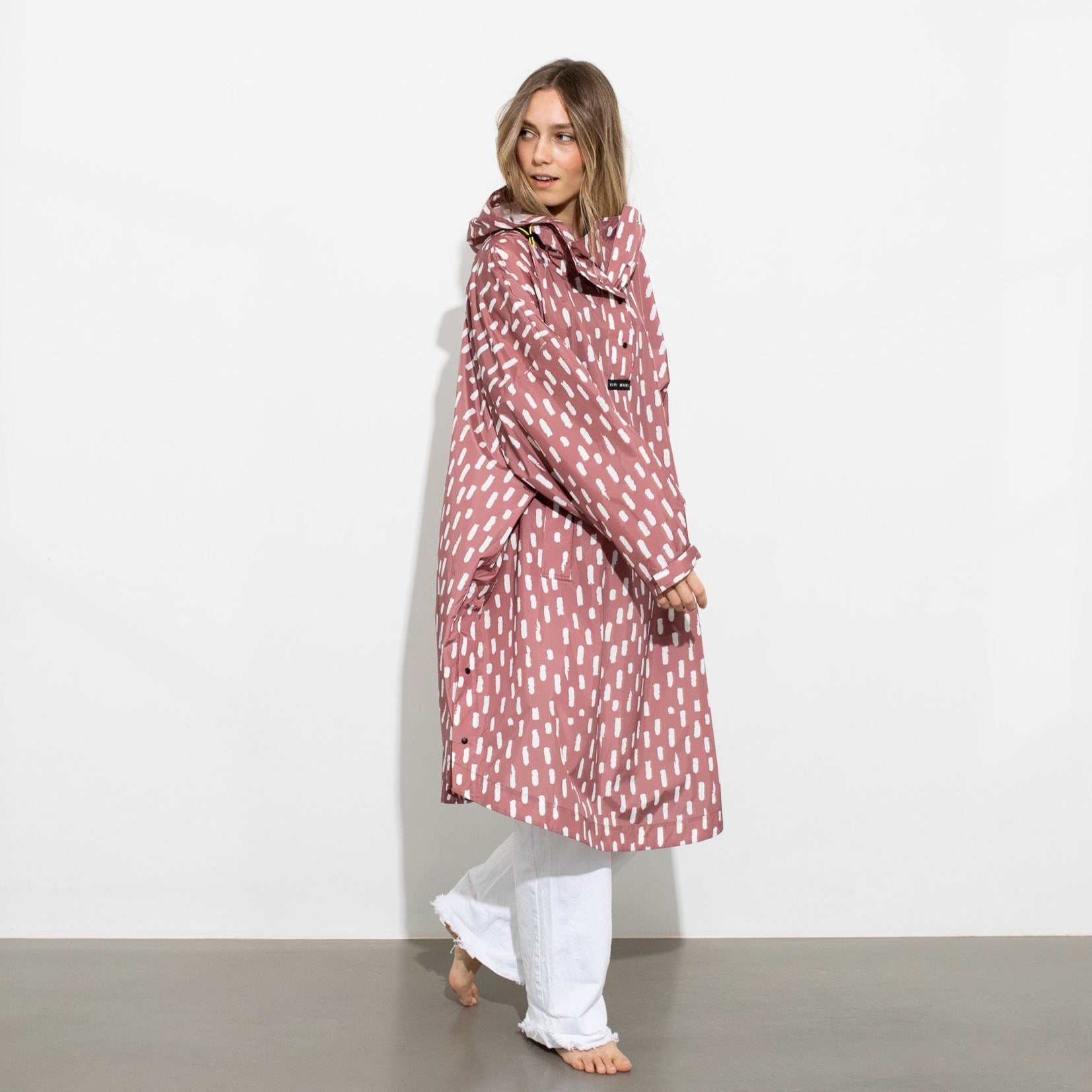 Raincoat drops mauve/white - VIVI MARI