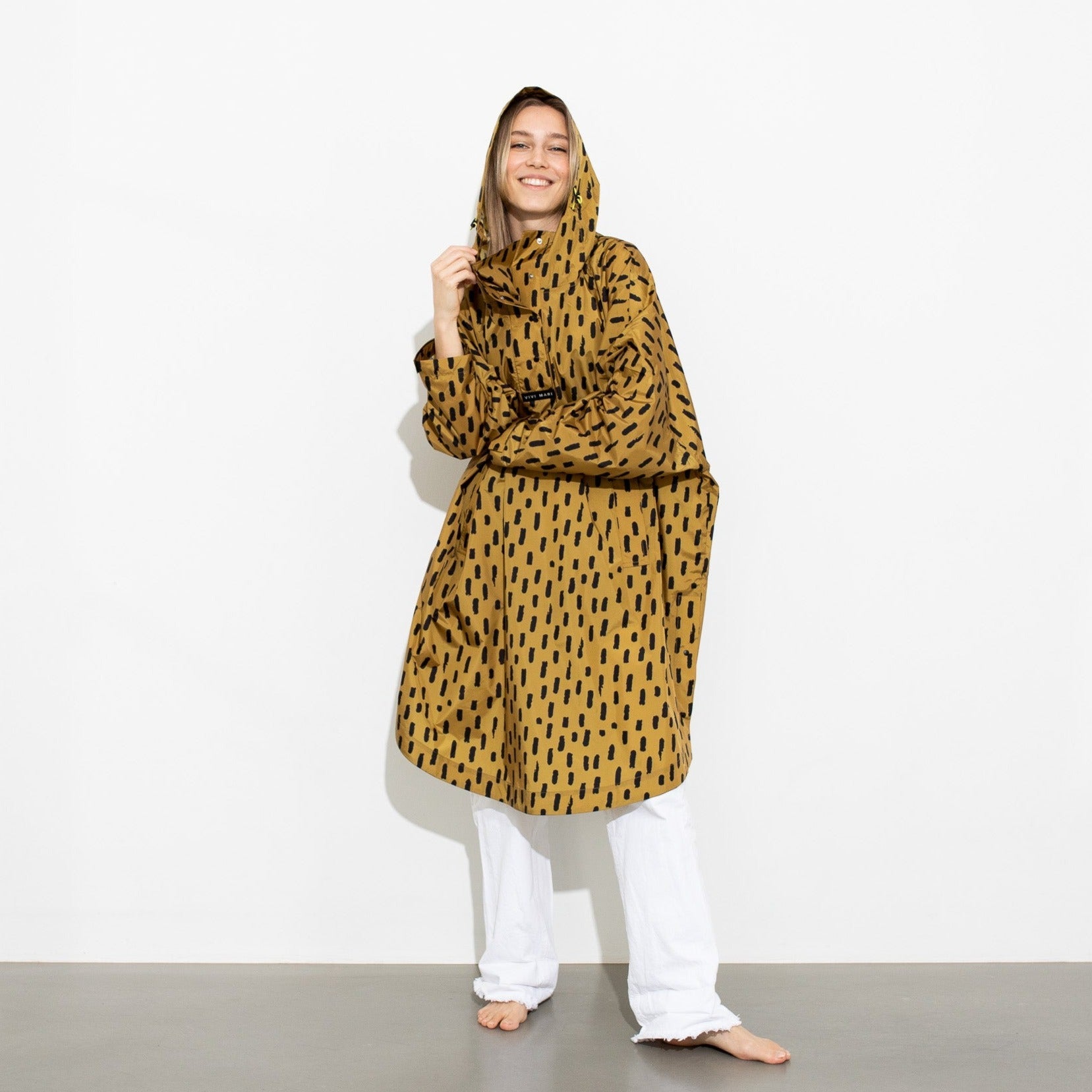 Raincoat drops mustard/black - VIVI MARI