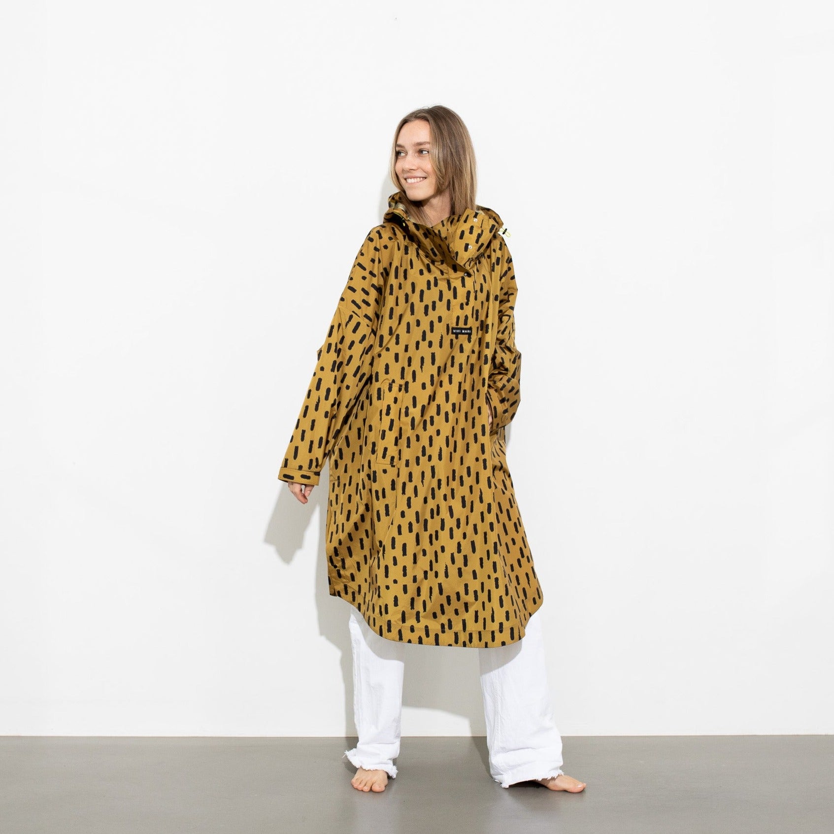 Raincoat drops mustard/black - VIVI MARI