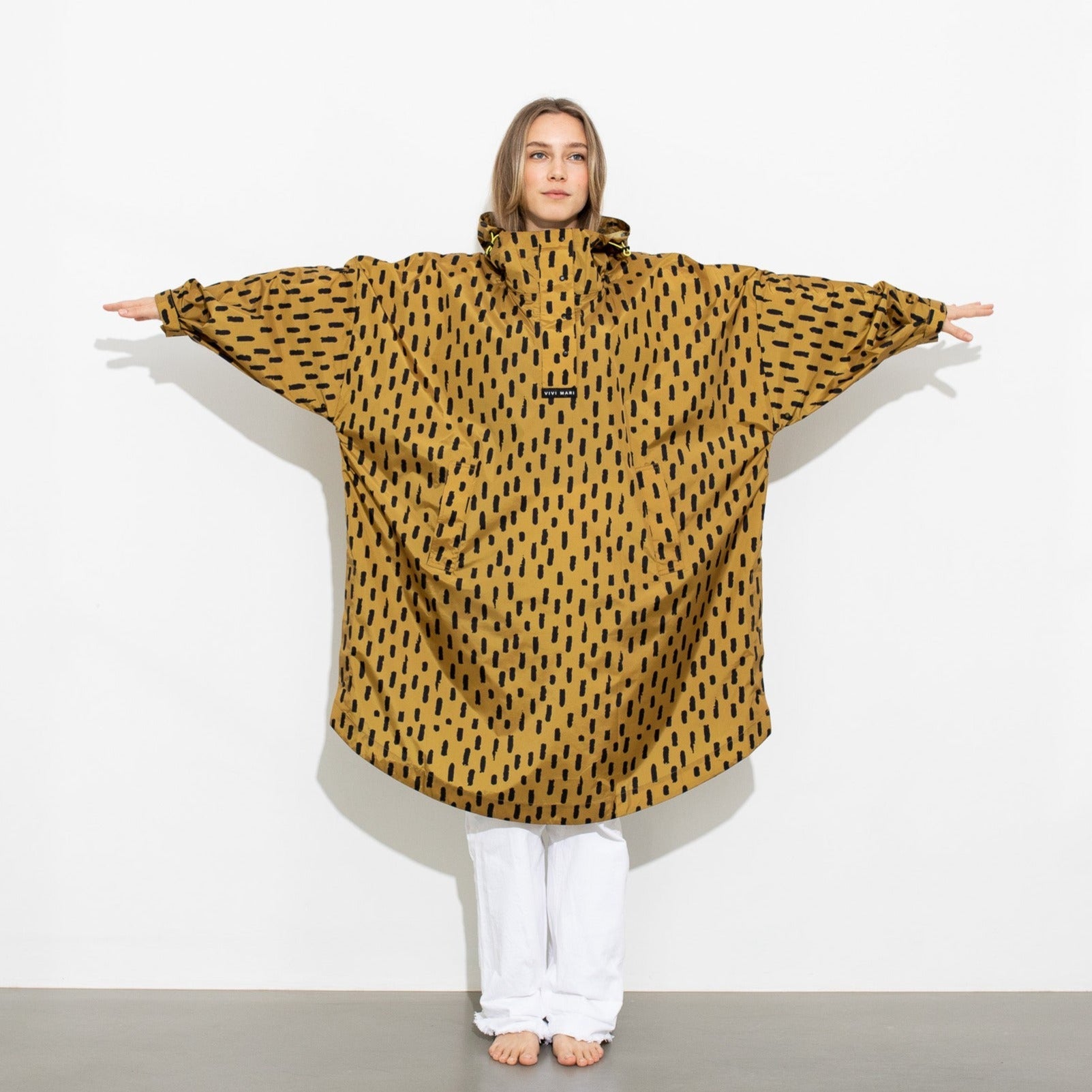 Raincoat drops mustard/black - VIVI MARI