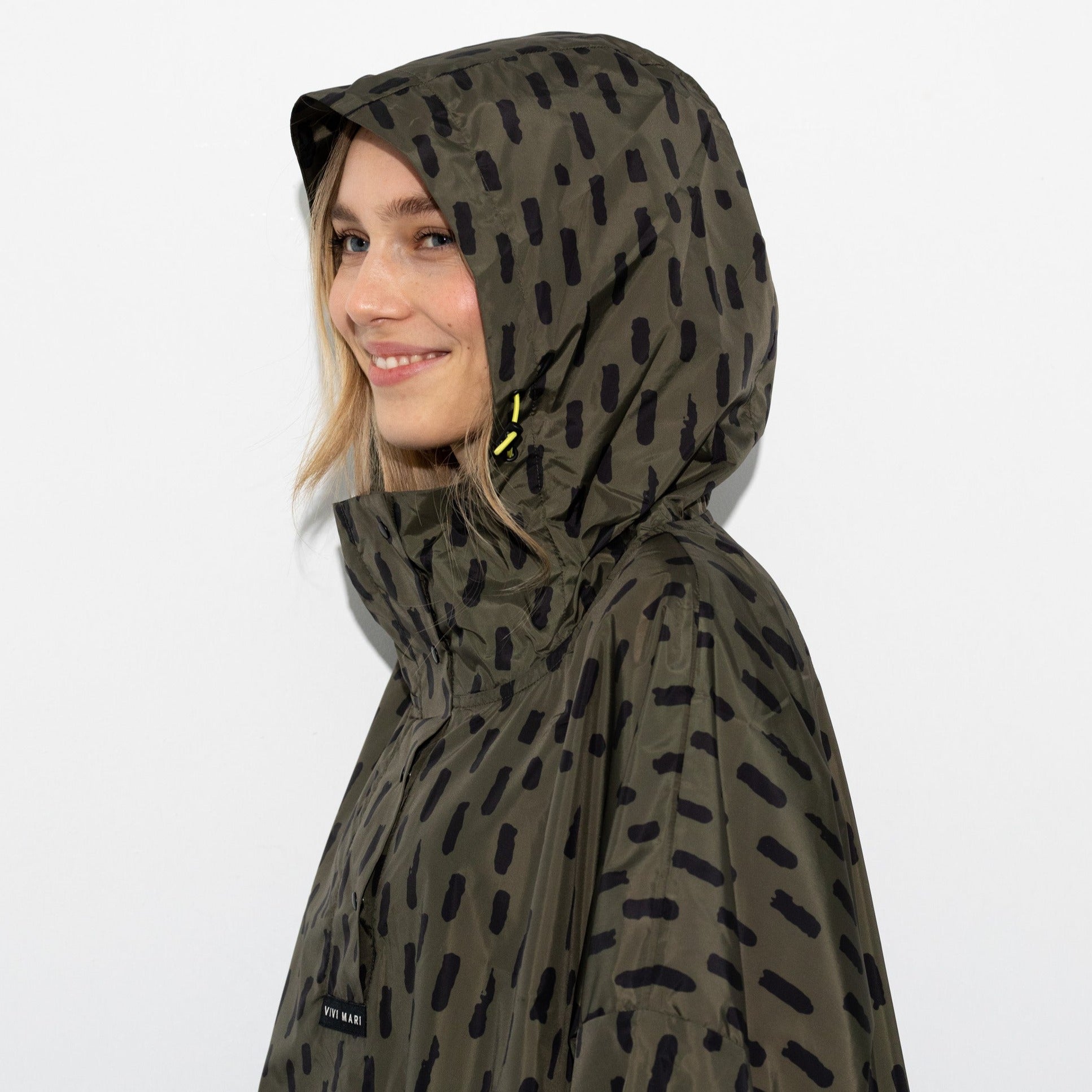 Raincoat drops olive/black - VIVI MARI