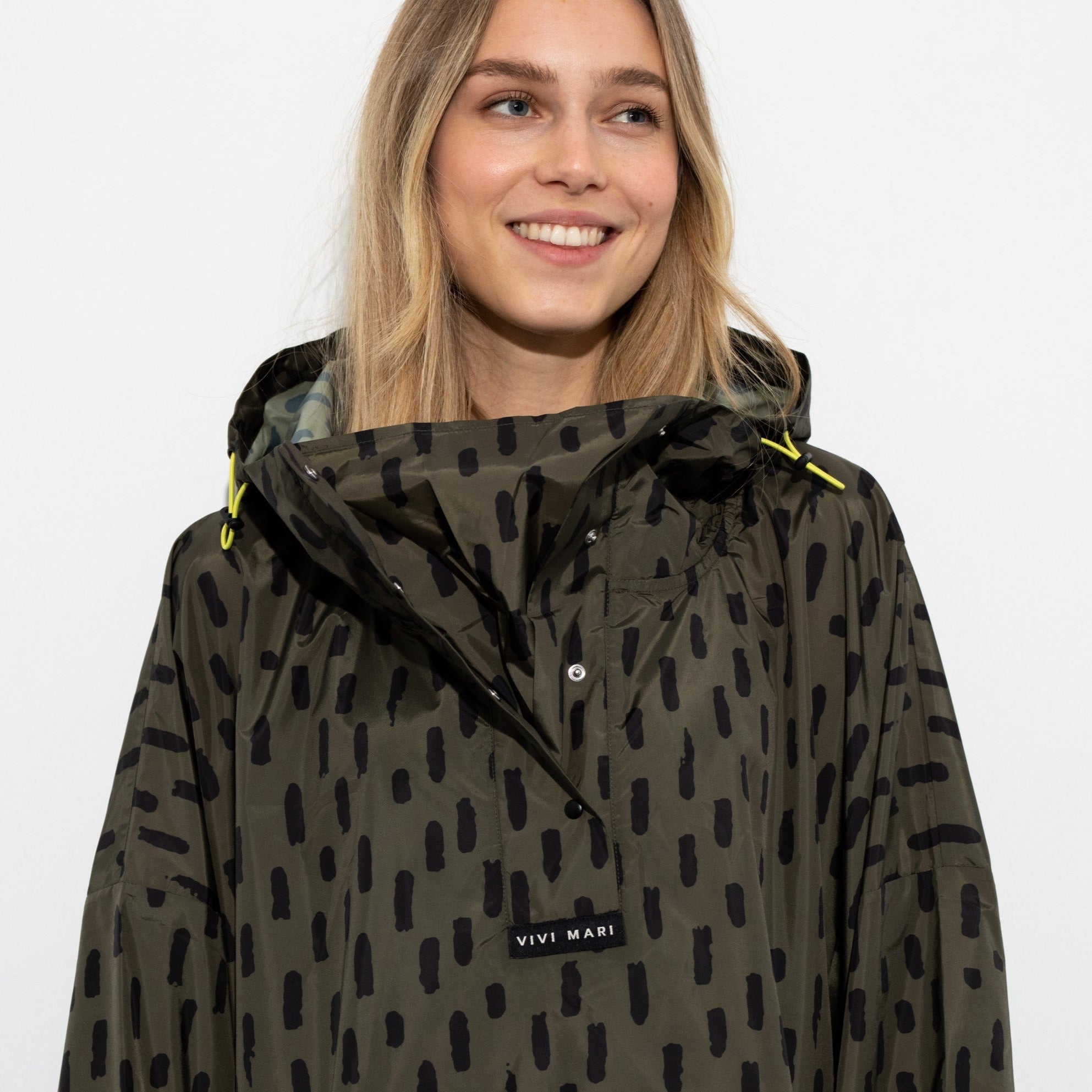 Raincoat drops olive/black - VIVI MARI