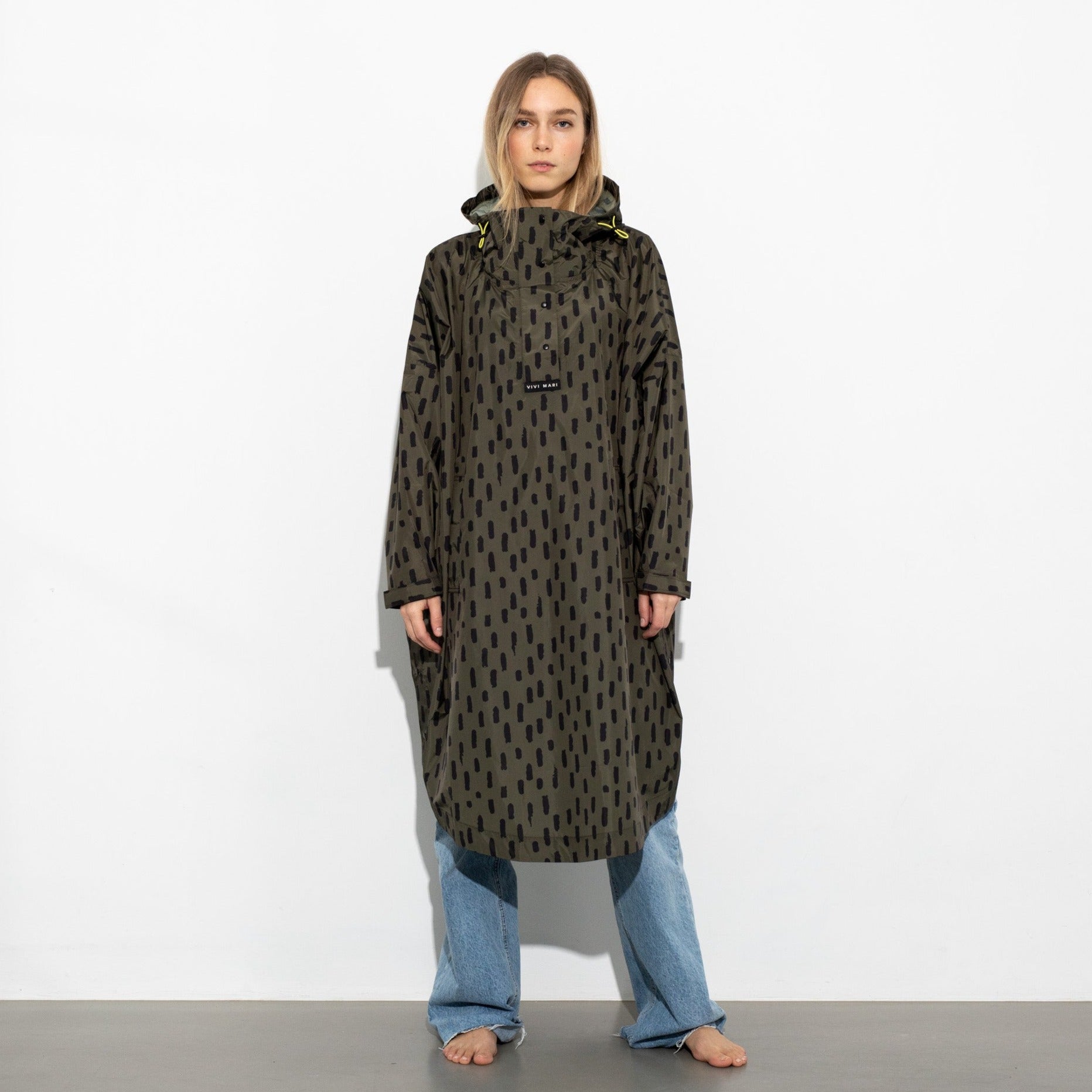 Raincoat drops olive/black - VIVI MARI