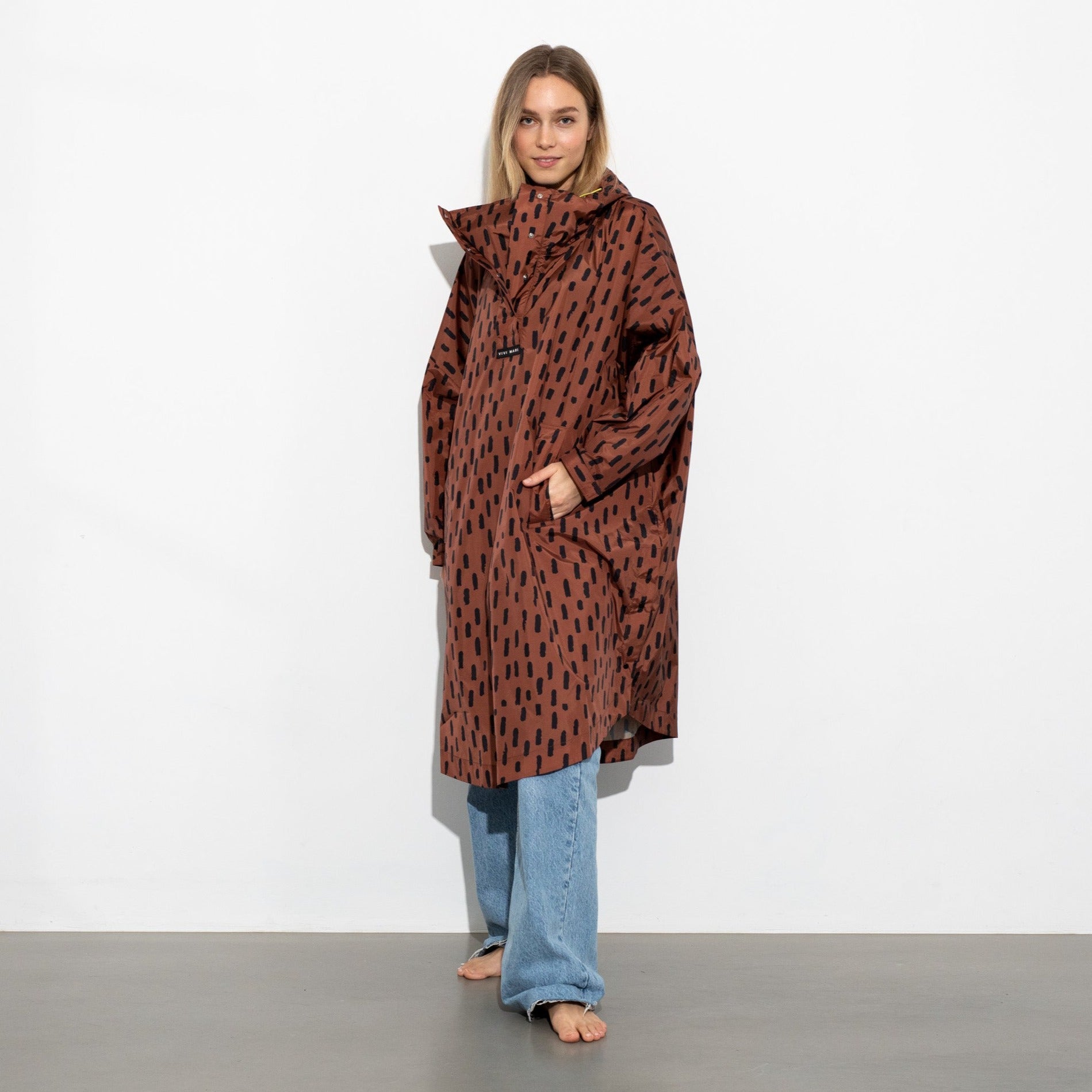 Raincoat drops rust/black - VIVI MARI