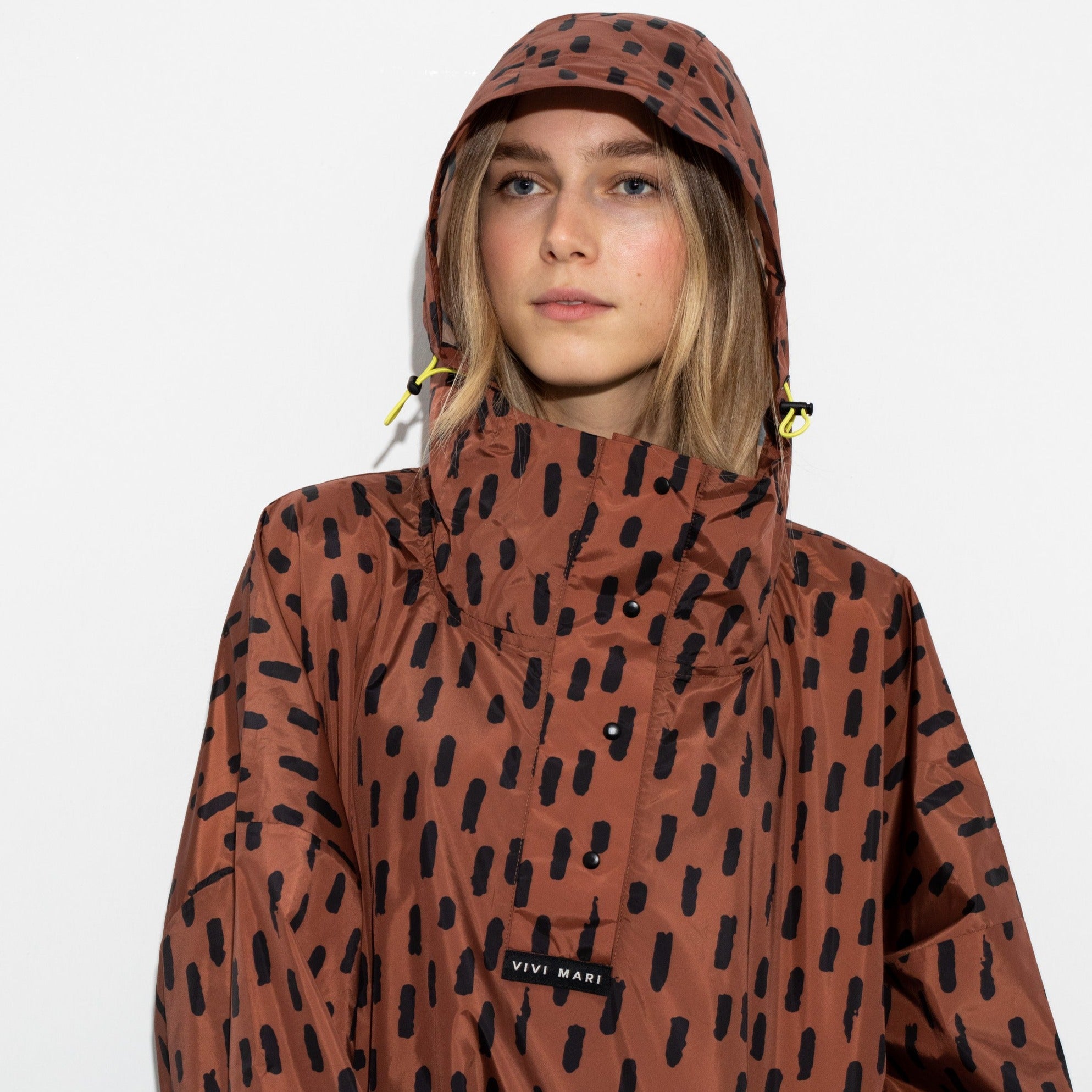 Raincoat drops rust/black - VIVI MARI