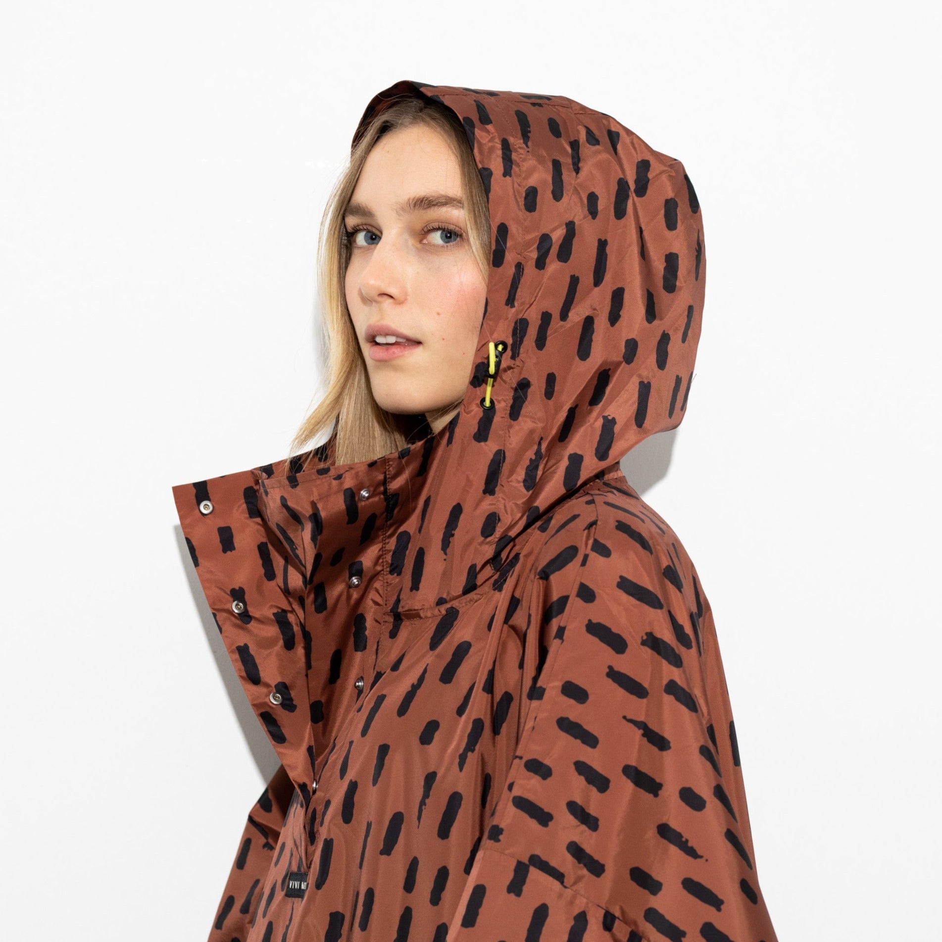 Raincoat drops rust/black - VIVI MARI