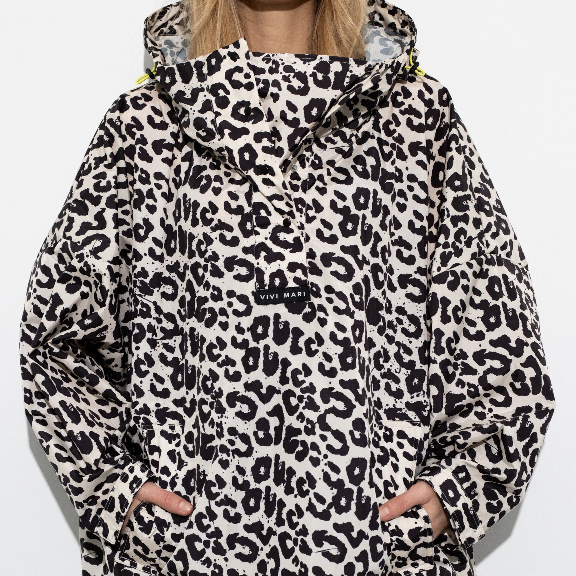 Raincoat leo splashes black/sand - VIVI MARI