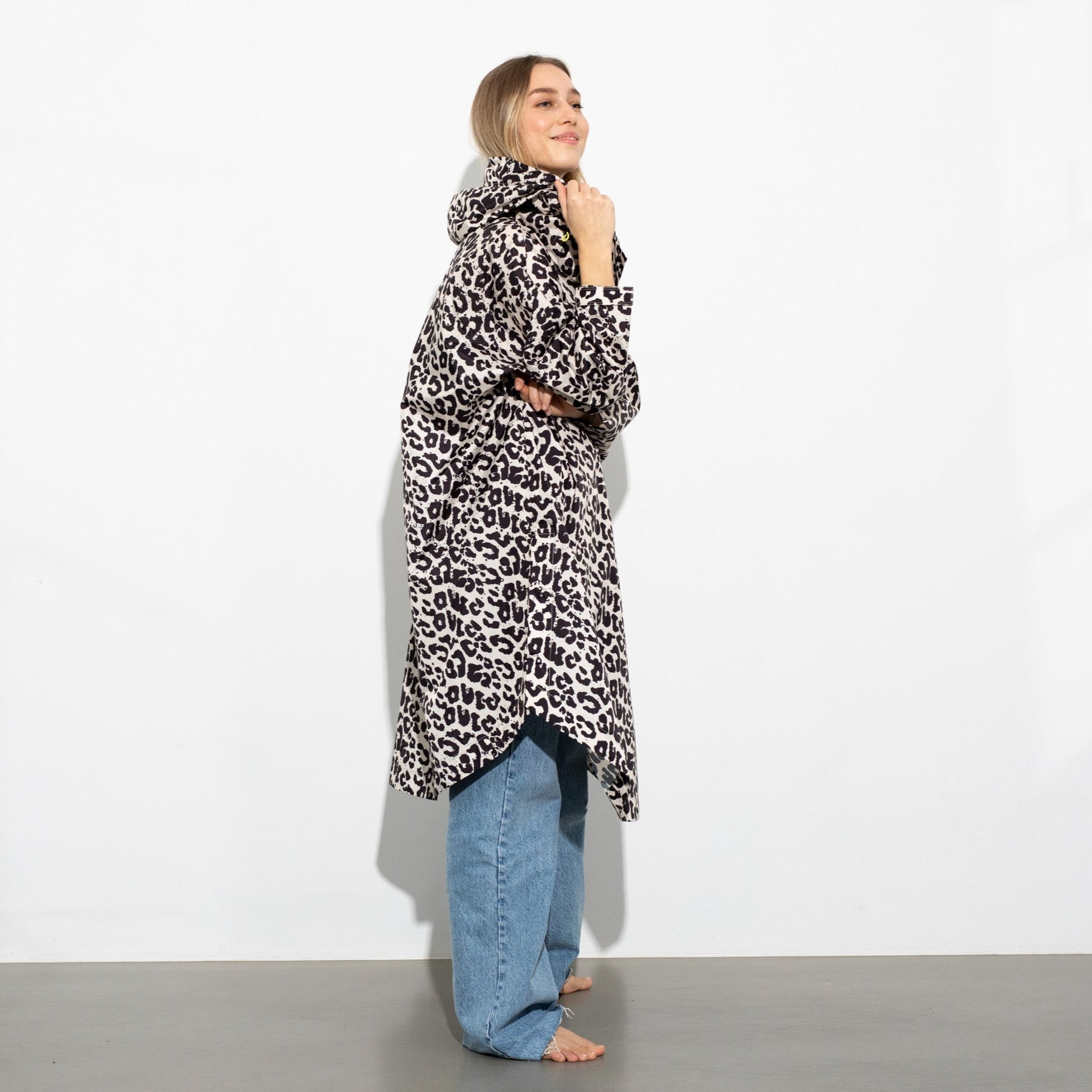 Raincoat leo splashes black/sand - VIVI MARI
