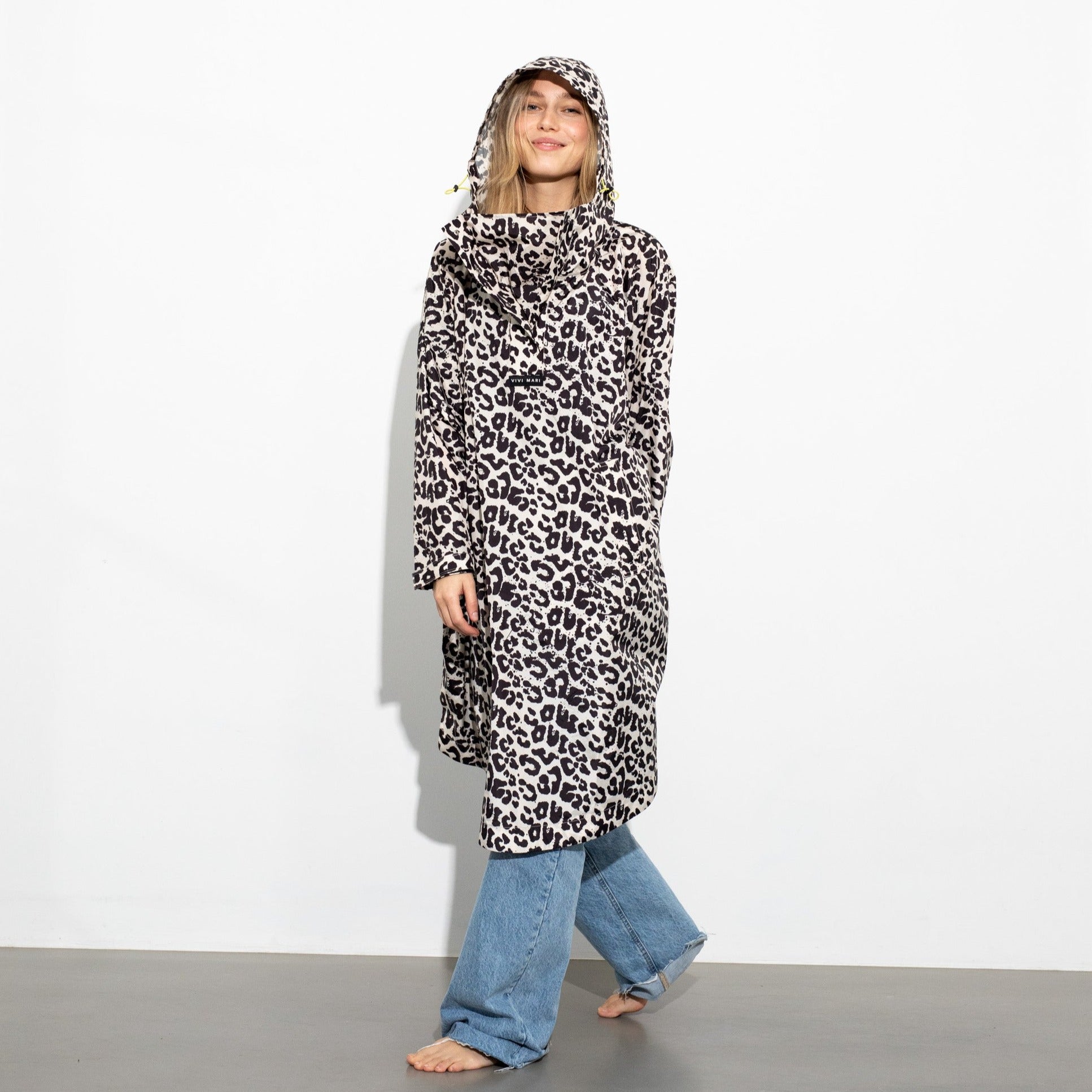 Raincoat leo splashes black/sand - VIVI MARI