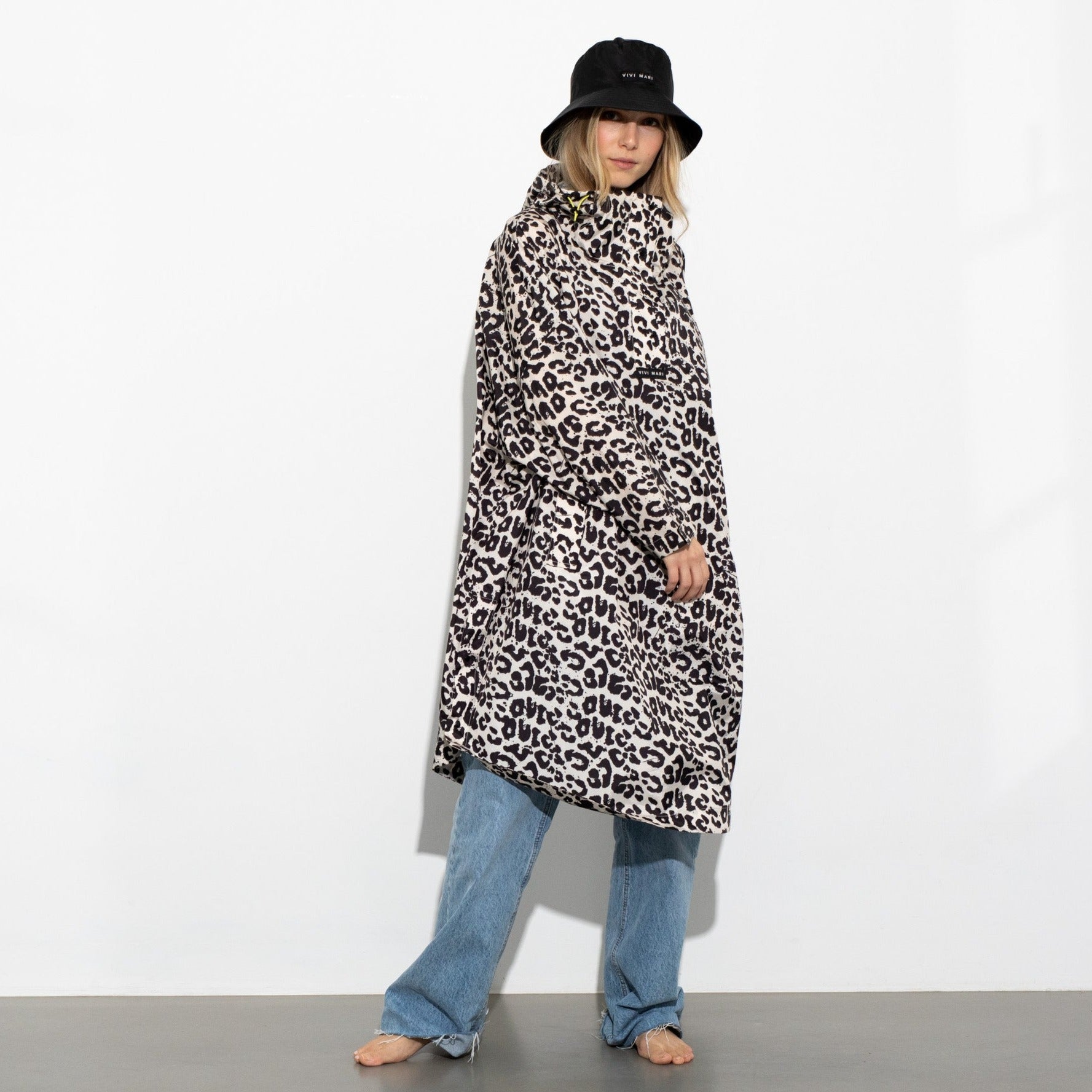 Raincoat leo splashes black/sand - VIVI MARI