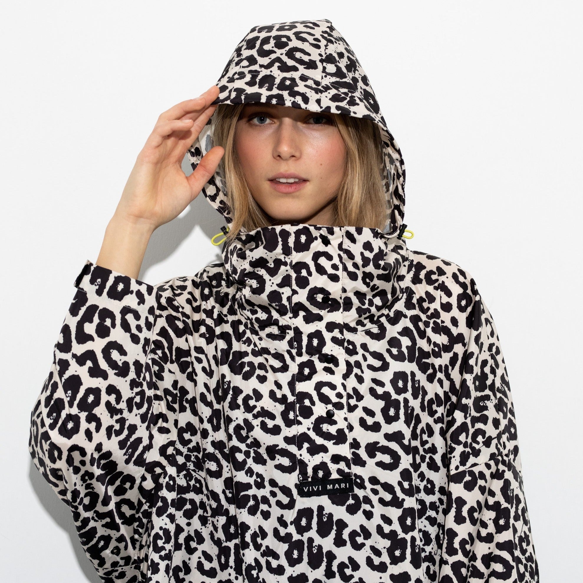 Raincoat leo splashes black/sand - VIVI MARI