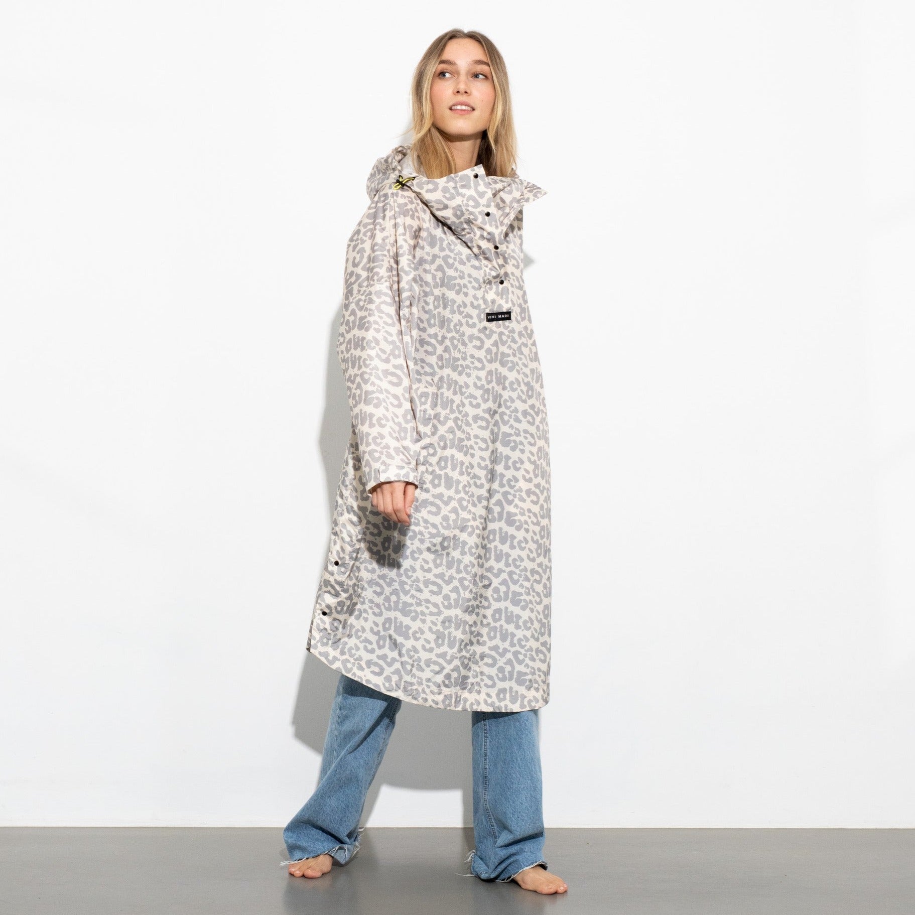 Raincoat leo splashes grey/sand - VIVI MARI