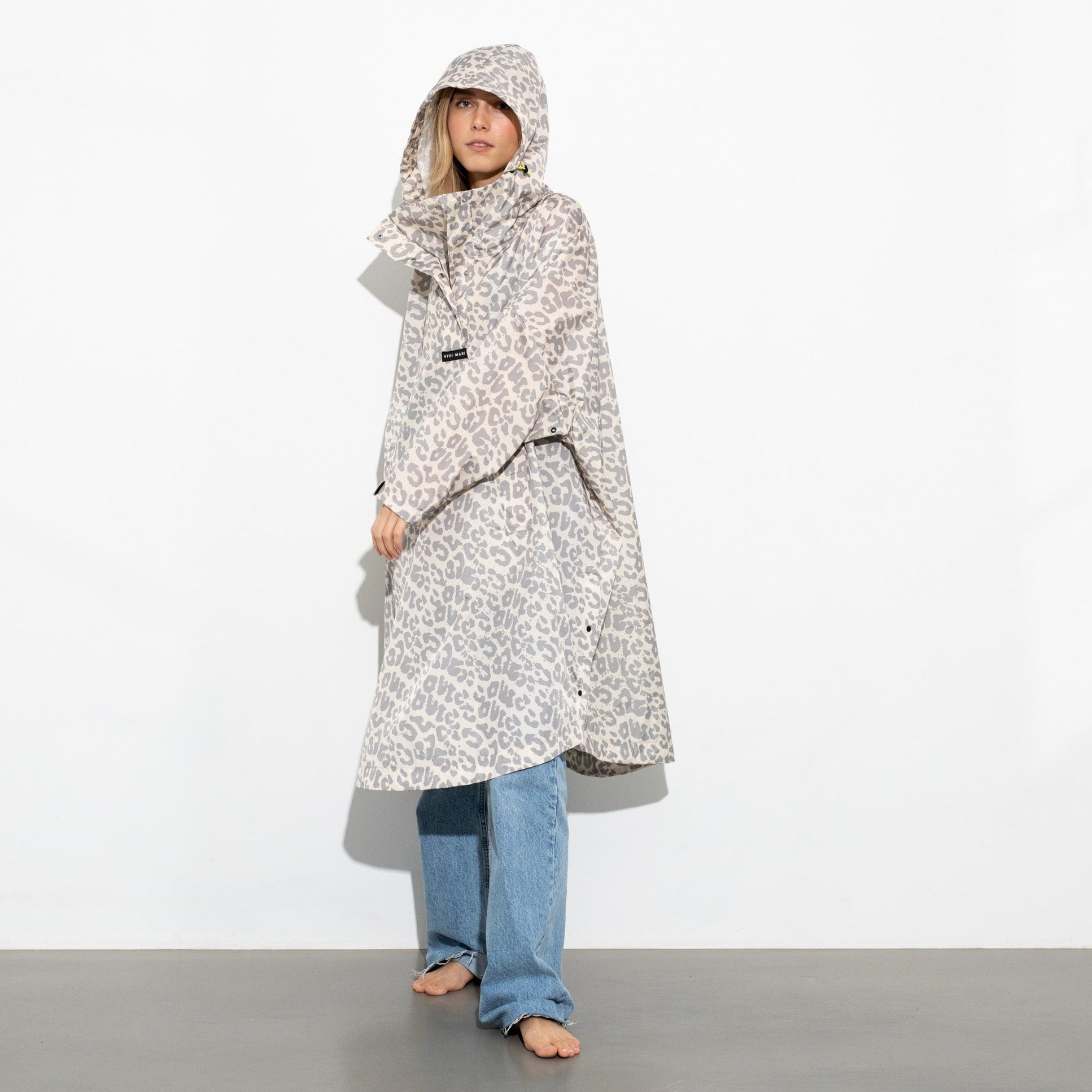 Raincoat leo splashes grey/sand - VIVI MARI