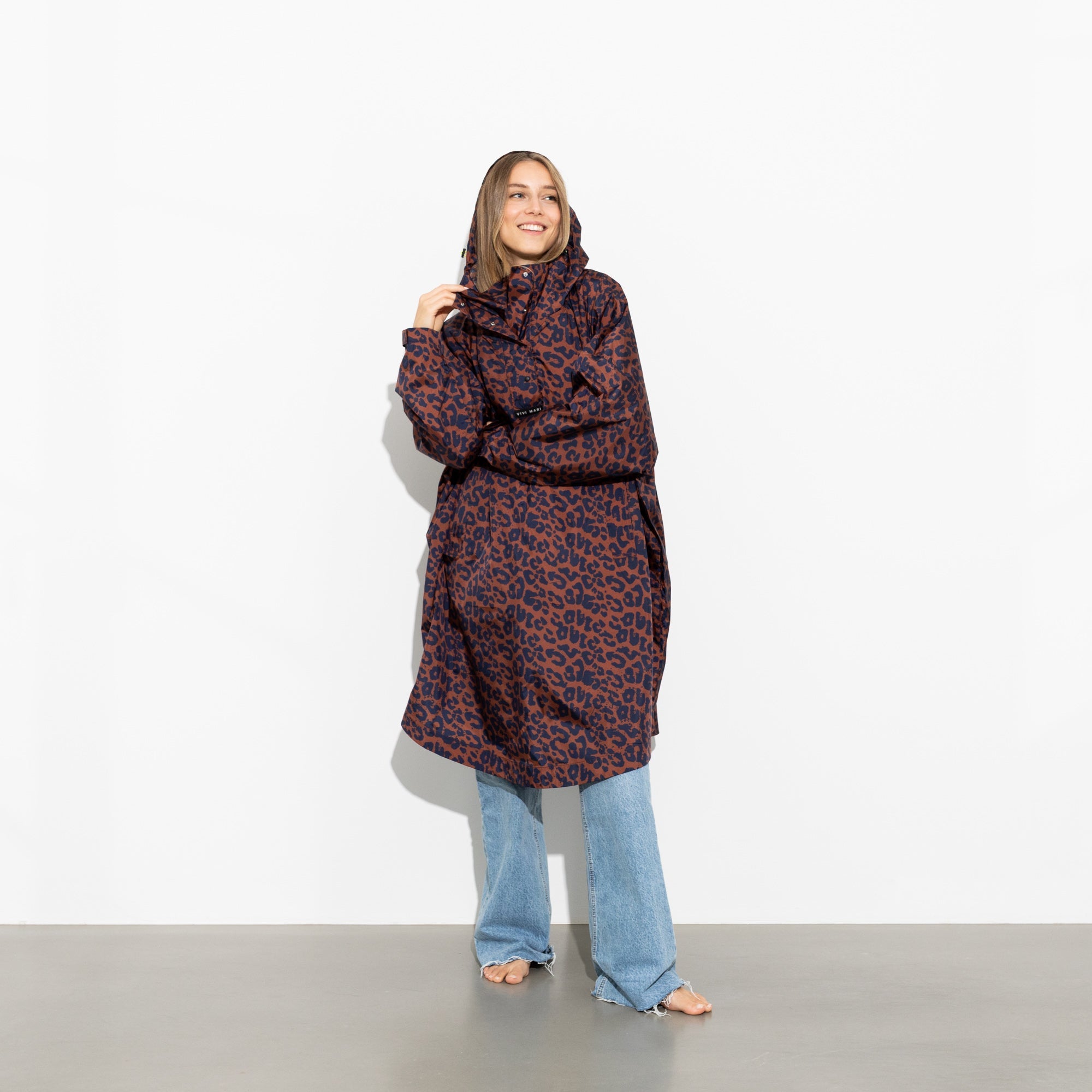 Raincoat leo splashes navy/rust - VIVI MARI