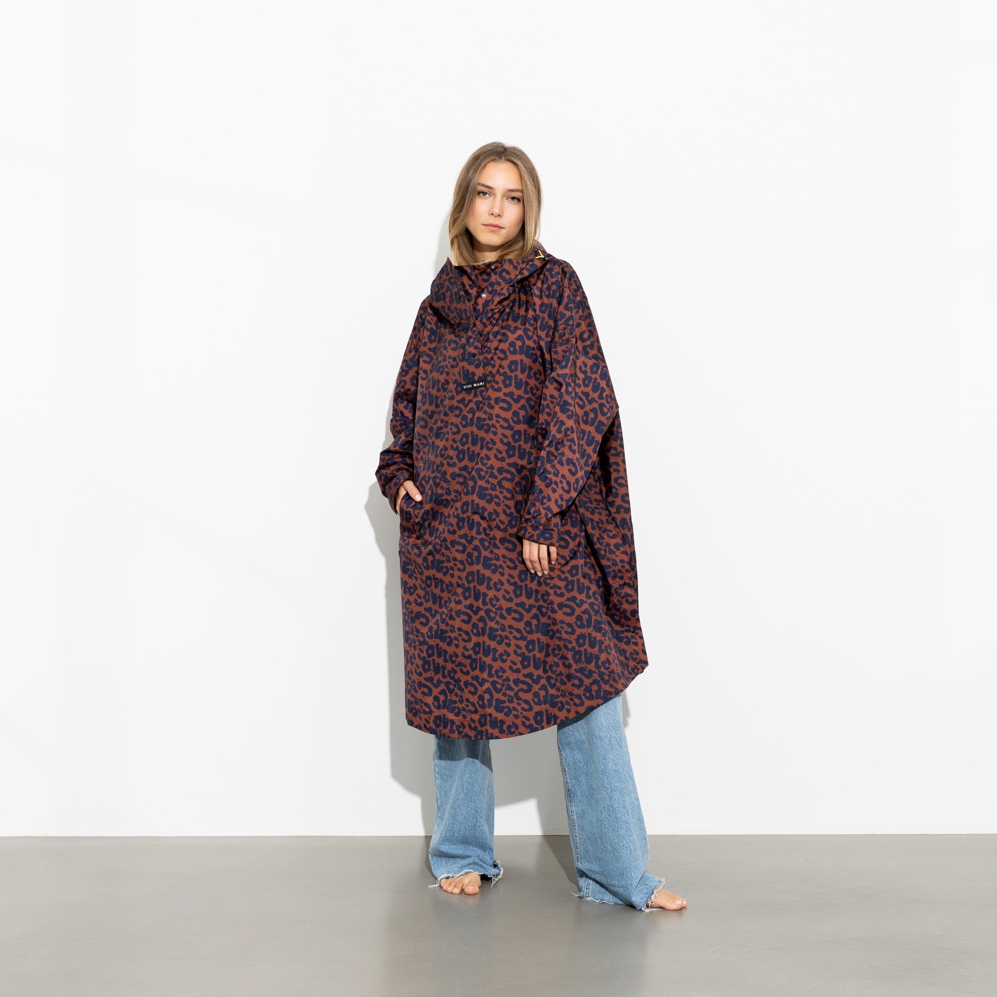 Raincoat leo splashes navy/rust - VIVI MARI