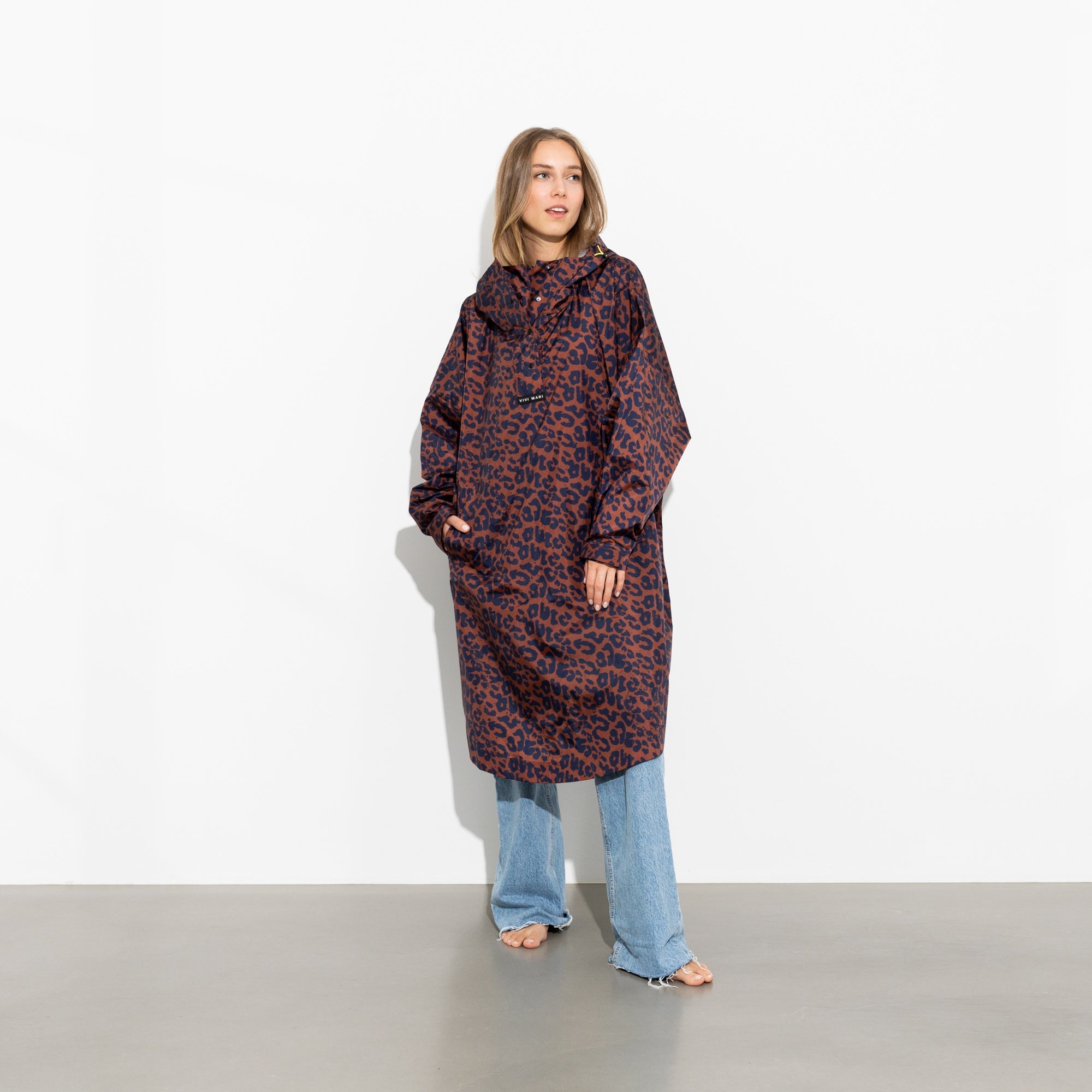 Raincoat leo splashes navy/rust - VIVI MARI