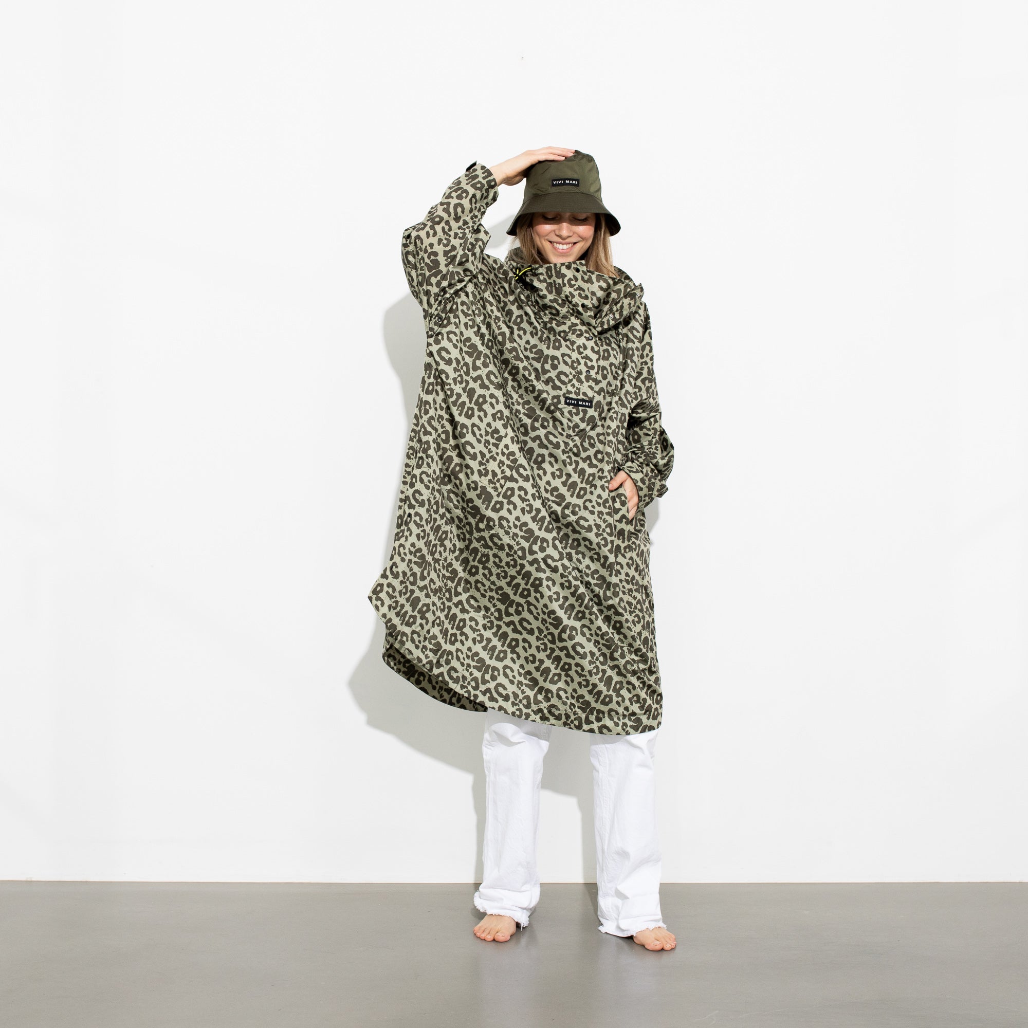 Raincoat leo splashes olive/pale olive - VIVI MARI